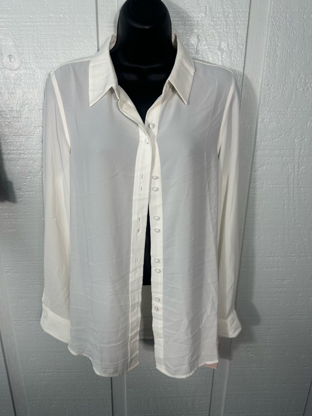 Nanette Lepore White Long Sleeve Top Size Small NWT - Picture 3 of 8